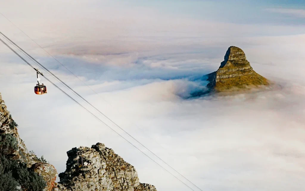 Vista panorámica de Table Mountain en Ciudad del Cabo, Sudáfrica